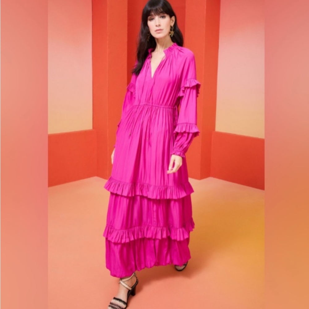 Marie Oliver Cove Maxi Dress with Ruffles
